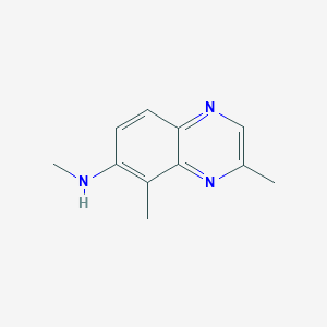 molecular formula C11H13N3 B114319 N,3,5-trimethylquinoxalin-6-amine CAS No. 156243-44-6