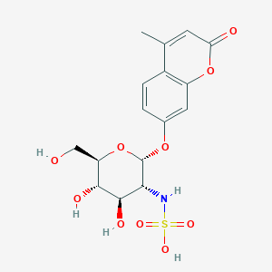 2H-1-Benzopyran-2-one, 7-[[2-deoxy-2-(sulfoamino)-alpha-D-glucopyranosyl]oxy]-4-methyl-
