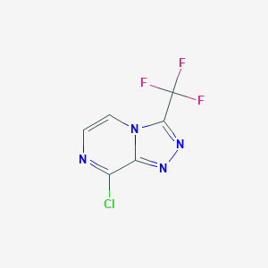 molecular formula C6H2ClF3N4 B114324 8-Chloro-3-(trifluoromethyl)-[1,2,4]triazolo[4,3-a]pyrazine CAS No. 140911-31-5