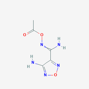 molecular formula C5H7N5O3 B1143247 (Z)-N'-acetoxy-4-amino-1,2,5-oxadiazole-3-carboximidamide CAS No. 163011-64-1