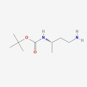 molecular formula C9H20N2O2 B1143254 Tert-butyl N-[(2S)-4-aminobutan-2-YL]carbamate CAS No. 176982-57-3