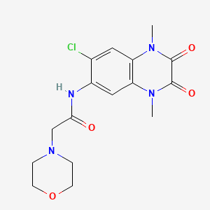 molecular formula C16H19ClN4O4 B11432577 N-(7-chloro-1,4-dimethyl-2,3-dioxo-1,2,3,4-tetrahydroquinoxalin-6-yl)-2-(morpholin-4-yl)acetamide 