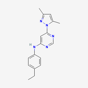 molecular formula C17H19N5 B11432596 6-(3,5-dimethyl-1H-pyrazol-1-yl)-N-(4-ethylphenyl)pyrimidin-4-amine CAS No. 1015844-28-6