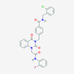 molecular formula C31H24ClFN4O4 B11432627 N-[(2-chlorophenyl)methyl]-4-[(1-{[(2-fluorophenyl)carbamoyl]methyl}-2,4-dioxo-1,2,3,4-tetrahydroquinazolin-3-yl)methyl]benzamide 