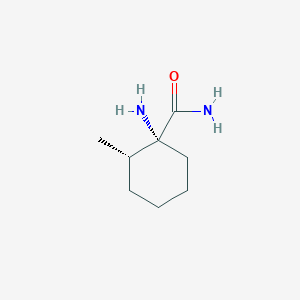 molecular formula C8H16N2O B1143264 (1R,2S)-1-Amino-2-methylcyclohexanecarboxamide CAS No. 184035-04-9