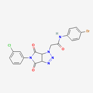 molecular formula C18H13BrClN5O3 B11432648 N-(4-bromophenyl)-2-[5-(3-chlorophenyl)-4,6-dioxo-4,5,6,6a-tetrahydropyrrolo[3,4-d][1,2,3]triazol-1(3aH)-yl]acetamide 