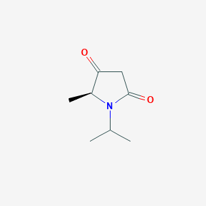 molecular formula C8H13NO2 B114328 (S)-1-Isopropyl-5-methylpyrrolidine-2,4-dione CAS No. 150884-73-4
