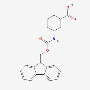 molecular formula C22H23NO4 B1143284 3-(9H-fluoren-9-ylmethoxycarbonylamino)cyclohexane-1-carboxylic Acid CAS No. 194471-84-6