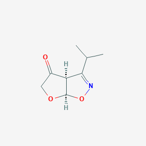 B1143290 (3aS,6aR)-3-Isopropyl-3a,6a-dihydrofuro[3,2-d][1,2]oxazol-4(5H)-one CAS No. 183385-65-1