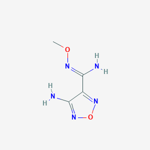 molecular formula C4H7N5O2 B1143291 4-Amino-N-methoxy-furazan-3-carboxamidine CAS No. 167282-00-0