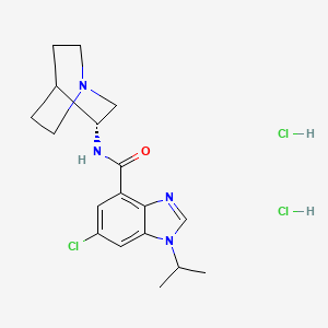 molecular formula C18H25Cl3N4O B1143292 N-[(3R)-1-azabicyclo[2.2.2]octan-3-yl]-6-chloro-1-propan-2-ylbenzimidazole-4-carboxamide;dihydrochloride CAS No. 175729-69-8