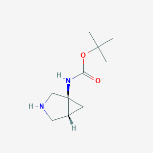 molecular formula C10H18N2O2 B1143296 tert-butyl N-[(1S,5R)-3-azabicyclo[3.1.0]hexan-1-yl]carbamate CAS No. 181941-45-7