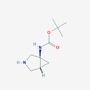 molecular formula C10H18N2O2 B1143296 tert-Butyl (1S,5R)-3-azabicyclo[3.1.0]hexan-1-ylcarbamate CAS No. 181941-45-7