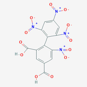 molecular formula C14H6N4O12 B114330 2,4,6,2'-Tetranitro-4',6'-dicarboxybiphenyl CAS No. 153341-04-9
