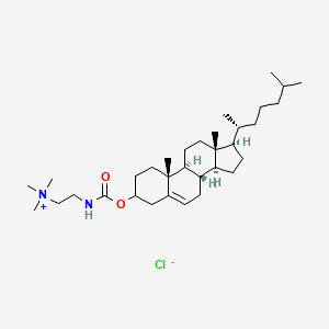 molecular formula C33H59ClN2O2 B1143319 Cholesteryl n-(trimethylammonioethyl)carbamate chloride CAS No. 188022-80-2