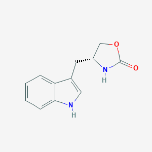 molecular formula C12H12N2O2 B114332 (R)-(-)-4-(1H-Indol-3-ylmethyl)-2-oxazolidinone CAS No. 157636-81-2