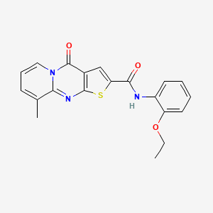 molecular formula C20H17N3O3S B11433212 N-(2-ethoxyphenyl)-9-methyl-4-oxo-4H-pyrido[1,2-a]thieno[2,3-d]pyrimidine-2-carboxamide 