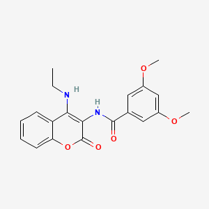 molecular formula C20H20N2O5 B11433283 N-[4-(ethylamino)-2-oxo-2H-chromen-3-yl]-3,5-dimethoxybenzamide 