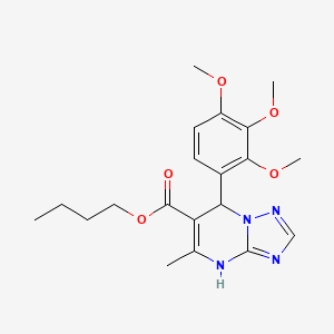 molecular formula C20H26N4O5 B11433305 Butyl 5-methyl-7-(2,3,4-trimethoxyphenyl)-4,7-dihydro[1,2,4]triazolo[1,5-a]pyrimidine-6-carboxylate 