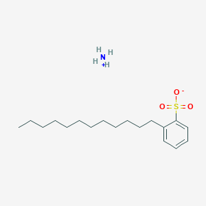 B1143348 Benzenesulfonic acid, dodecyl-, ammonium salt (1:1) CAS No. 1331-61-9