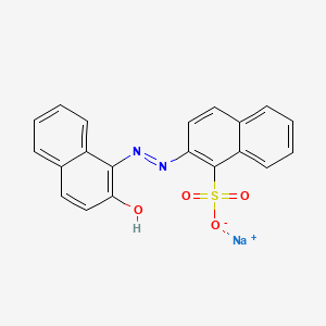 B1143368 Sodium 2-[(2-Hydroxynaphthyl)Azo]Naphthalenesulphonate CAS No. 1248-18-6