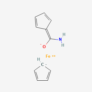 Amino(cyclopenta-2,4-dien-1-ylidene)methanolate;cyclopenta-1,3-diene;iron(2+)