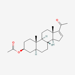 [(3S,5S,8R,9S,10S,13S,14S)-17-acetyl-10,13-dimethyl-2,3,4,5,6,7,8,9,11,12,14,15-dodecahydro-1H-cyclopenta[a]phenanthren-3-yl] acetate