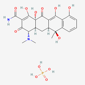 molecular formula C22H27N2O12P B1143395 (4S,4aS,5aS,6S,12aR)-4-(dimethylamino)-1,6,10,11,12a-pentahydroxy-6-methyl-3,12-dioxo-4,4a,5,5a-tetrahydrotetracene-2-carboxamide;phosphoric acid CAS No. 1336-20-5