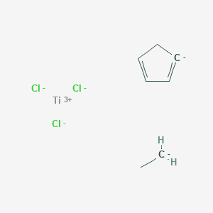 molecular formula C7H10Cl3Ti-2 B1143404 cyclopenta-1,3-diene;ethane;titanium(3+);trichloride CAS No. 1282-33-3