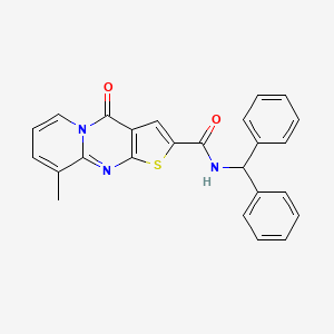 molecular formula C25H19N3O2S B11434590 N-(diphenylmethyl)-9-methyl-4-oxo-4H-pyrido[1,2-a]thieno[2,3-d]pyrimidine-2-carboxamide 