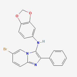 molecular formula C20H14BrN3O2 B11434695 N-(1,3-benzodioxol-5-yl)-6-bromo-2-phenylimidazo[1,2-a]pyridin-3-amine 