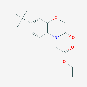 molecular formula C16H21NO4 B11434877 ethyl (7-tert-butyl-3-oxo-2,3-dihydro-4H-1,4-benzoxazin-4-yl)acetate 