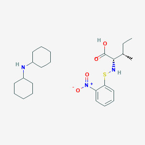 molecular formula C48H76N6O8S2 B1143513 N-2-硝基苯基亚磺酰基-L-异亮氨酸二环己铵盐 CAS No. 10382-52-2