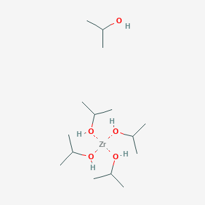 molecular formula C12H28O4Zr.C3H8O B1143518 zirconium(IV) isopropoxide isopropanol CAS No. 14717-56-7
