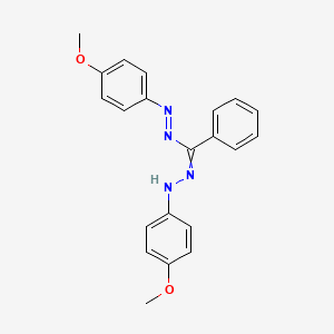 molecular formula C21H20N4O2 B1143524 (E)-1-(4-Methoxyphenyl)-2-{[2-(4-methoxyphenyl)hydrazinylidene](phenyl)methyl}diazene CAS No. 14936-32-4