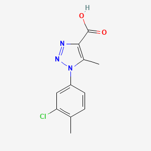 molecular formula C11H10ClN3O2 B11435373 1-(3-chloro-4-methylphenyl)-5-methyl-1H-1,2,3-triazole-4-carboxylic acid 