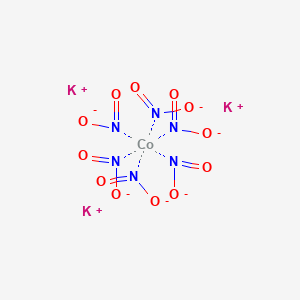 molecular formula CoK3N6O12 B1143538 POTASSIUM COBALTINITRITE CAS No. 13782-01-9