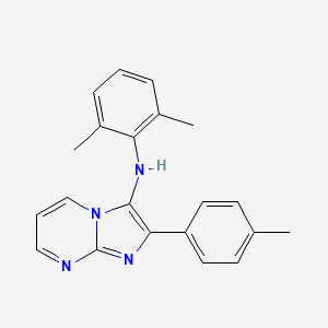molecular formula C21H20N4 B11435407 N-(2,6-dimethylphenyl)-2-(4-methylphenyl)imidazo[1,2-a]pyrimidin-3-amine 