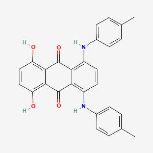 molecular formula C28H22N2O4 B1143565 9,10-Anthracenedione, 1,4-dihydroxy-5,8-bis[(4-methylphenyl)amino]- CAS No. 12226-82-3