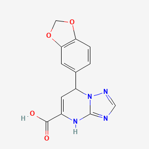 molecular formula C13H10N4O4 B11435858 7-(1,3-Benzodioxol-5-yl)-4,7-dihydro[1,2,4]triazolo[1,5-a]pyrimidine-5-carboxylic acid 