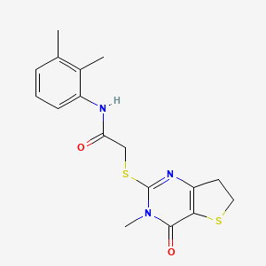molecular formula C17H19N3O2S2 B11435994 N-(2,3-Dimethylphenyl)-2-({3-methyl-4-oxo-3H,4H,6H,7H-thieno[3,2-D]pyrimidin-2-YL}sulfanyl)acetamide 