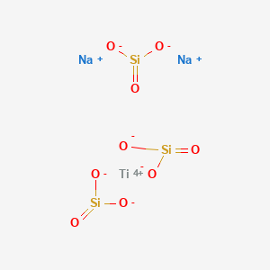 Disodium;dioxido(oxo)silane;titanium(4+)
