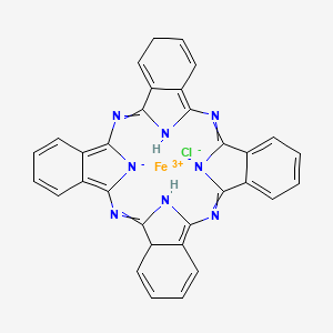 molecular formula C32H16ClFeN8 B1143625 Iron(III) phthalocyanine chloride CAS No. 14285-56-4