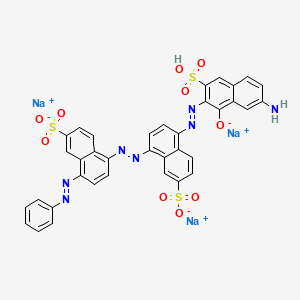 molecular formula C36H22N7Na3O10S3 B1143627 5-[(7-Amino-1-hydroxy-3-sodiooxysulfonyl-2-naphthalenyl)azo]-8-[[4-(phenylazo)-6-sodiooxysulfonyl-1-naphthalenyl]azo]-2-naphthalenesulfonic acid sodium salt CAS No. 10482-42-5