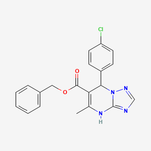 molecular formula C20H17ClN4O2 B11436310 Benzyl 7-(4-chlorophenyl)-5-methyl-4,7-dihydro[1,2,4]triazolo[1,5-a]pyrimidine-6-carboxylate 