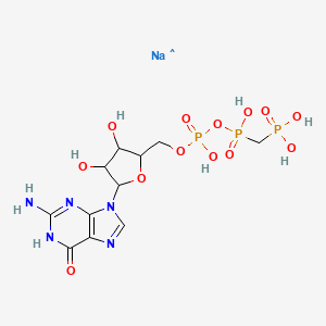 molecular formula C11H17N5NaO13P3 B1143632 beta,gamma-Methyleneguanosine 5'-triphosphate sodium salt CAS No. 10470-57-2