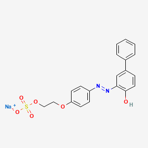 molecular formula C20H17N2NaO6S B1143633 SODIUM 2-[4-[(4-HYDROXYBIPHENYL-3-YL)AZO]PHENOXY]ETHYL SULPHATE CAS No. 12235-21-1