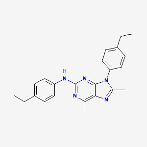 molecular formula C23H25N5 B11436703 N,9-bis(4-ethylphenyl)-6,8-dimethyl-9H-purin-2-amine 