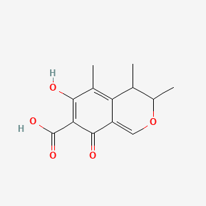 molecular formula C13H14O5 B1143686 8-Hydroxy-3,4,5-trimethyl-6-oxo-4,6-dihydro-3H-isochromene-7-carboxylic acid CAS No. 11118-72-2