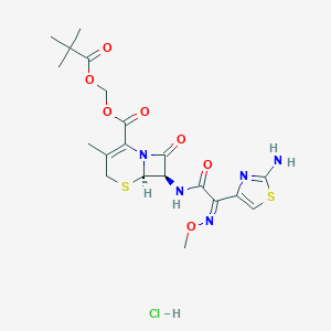 molecular formula C20H26ClN5O7S2 B011437 Cefetamet pivoxil hydrochloride CAS No. 105629-49-0